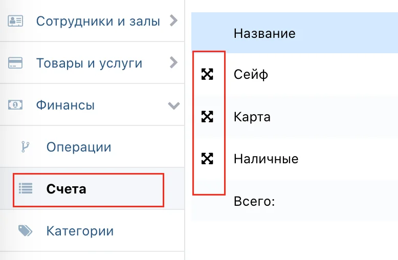 список рахунків в салоні краси
